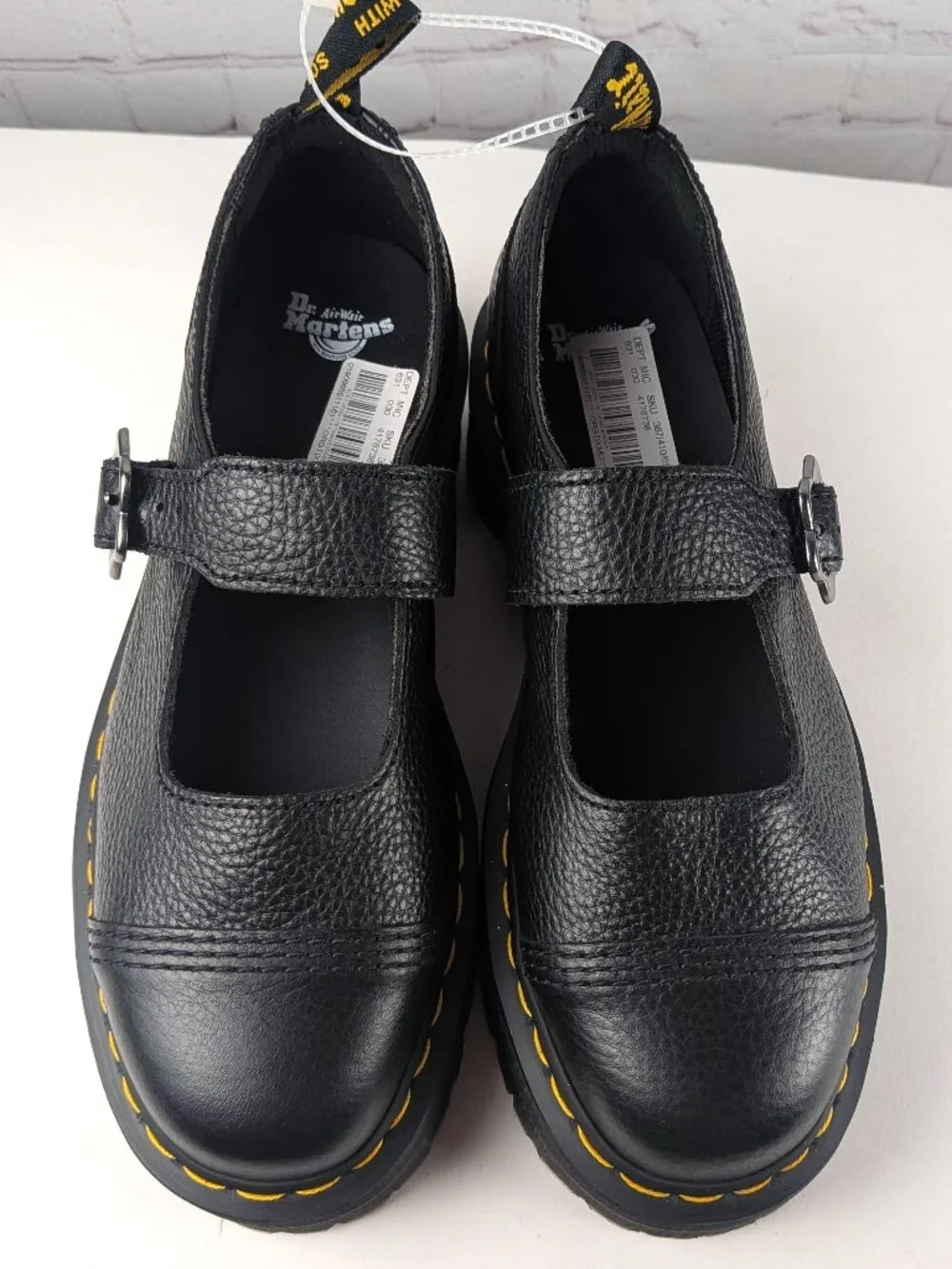 NEW Dr. Martens Addina Flower Buckle Platform Mary Janes 10
